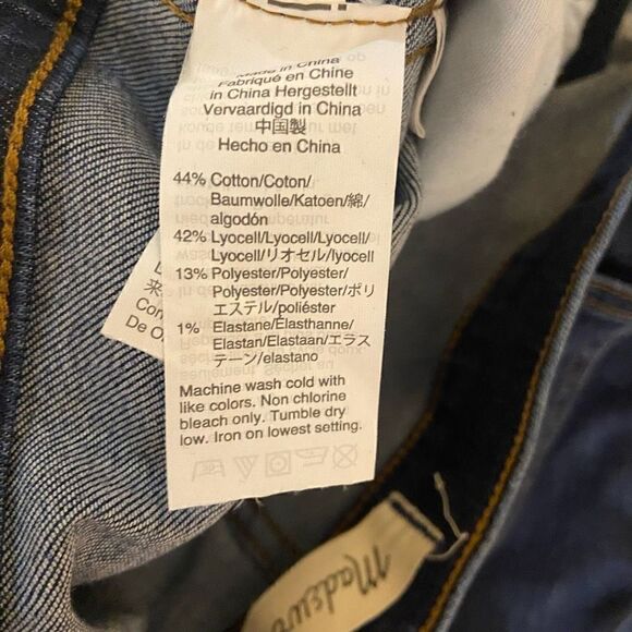 Madewell 10” High Rise Skinny Jeans Dark Wash Size 32 EUC - Picture 5 of 6
